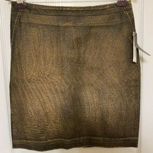 DKNY Brown leather skirt - Size 6 -top of the line